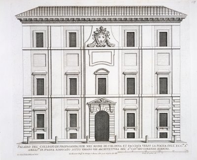 Palazzo del Collegio de Propaganda Fide, from 